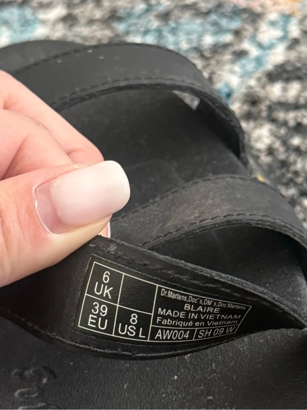 Dr. Martens Black Leather Multi-Strap Platform Sandals